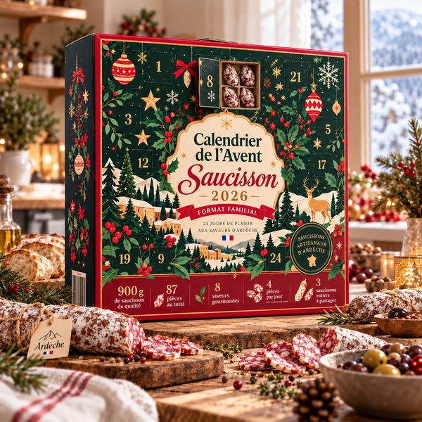 Calendrier de l'Avent Saucisson 2026 – Coffret Artisanal 900 g