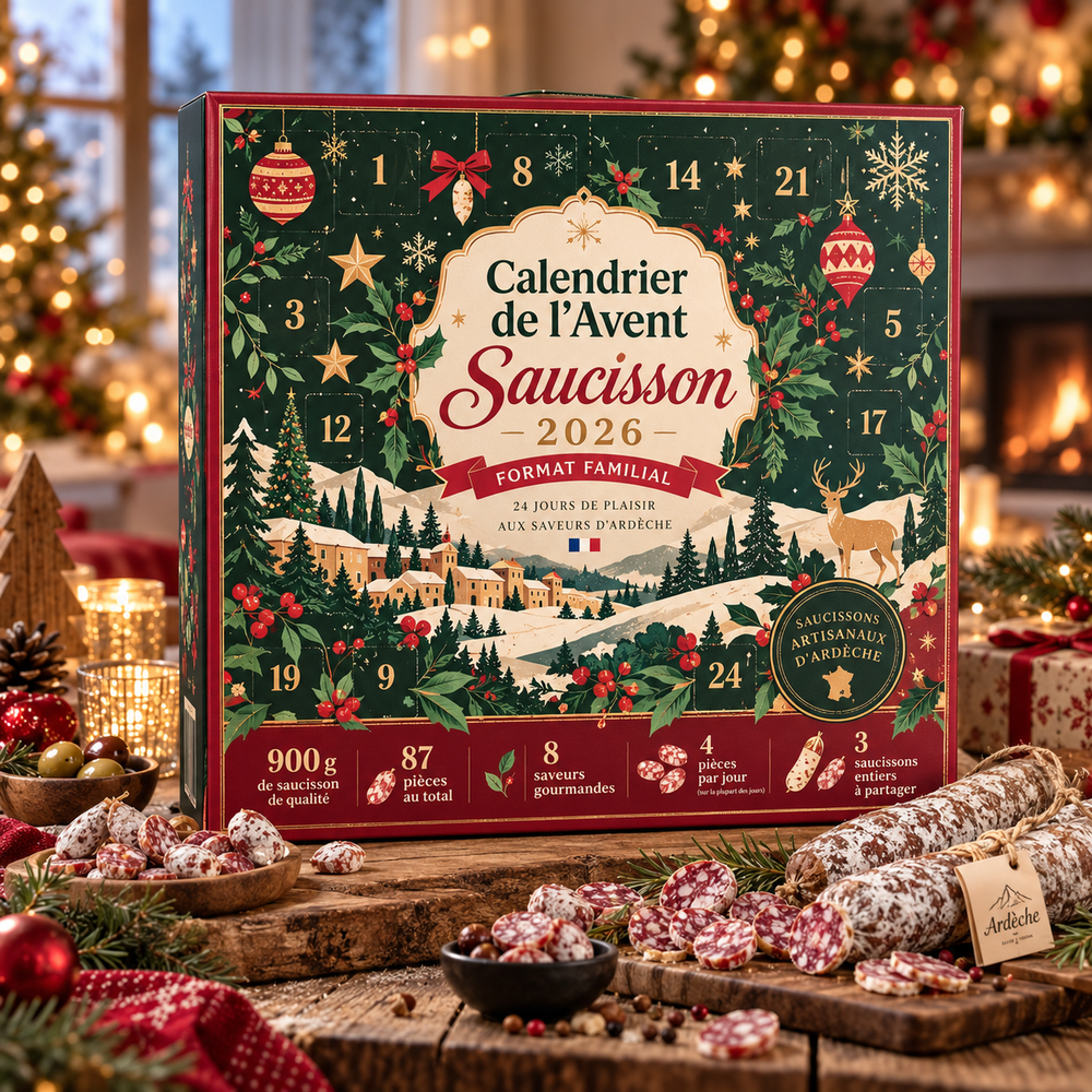 Calendrier de l'Avent Saucisson 2026 – Coffret Artisanal 900 g